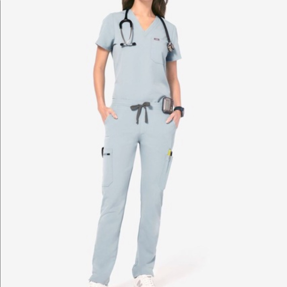 Wear figs Dusty Blue Scrubs